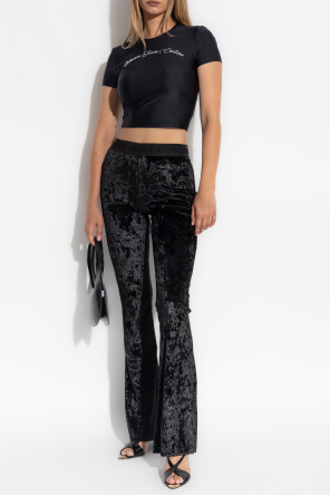 パンツ VERSACE JEANS Woman Pants Black 76HACE05CJXXE 899 New Versace Jeans Couture Vintage 90's Leather Pants! 29 x